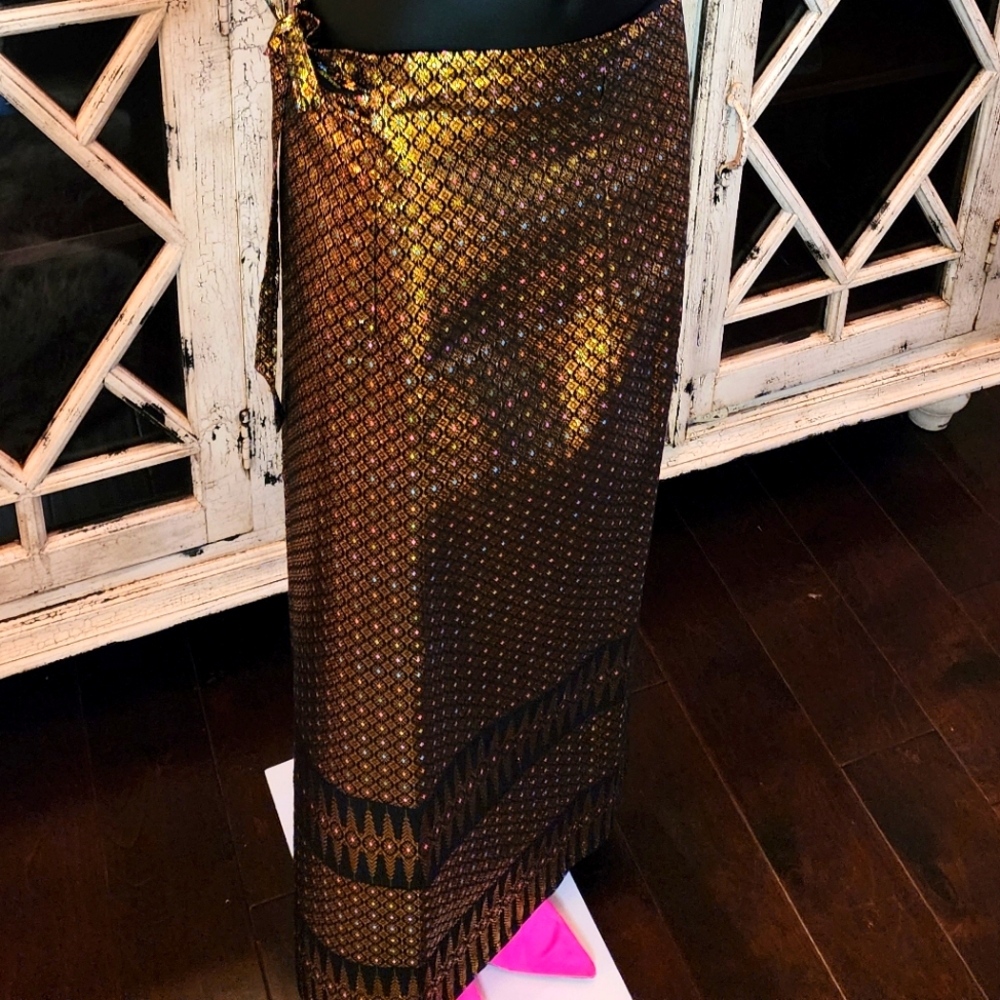 Vintage Gold wrap skirt